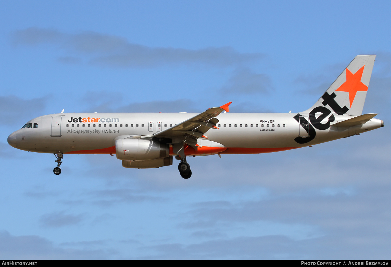 Aircraft Photo of VH-VQP | Airbus A320-232 | Jetstar Airways | AirHistory.net #91038