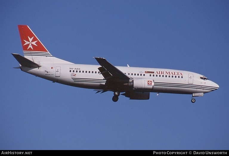 Aircraft Photo of 9H-ABS | Boeing 737-3Y5 | Air Malta | AirHistory.net #91084