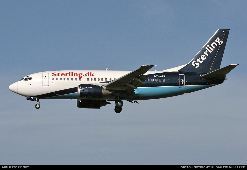 Aircraft Photo of OY-API | Boeing 737-5L9 | Sterling Airlines | AirHistory.net #91197