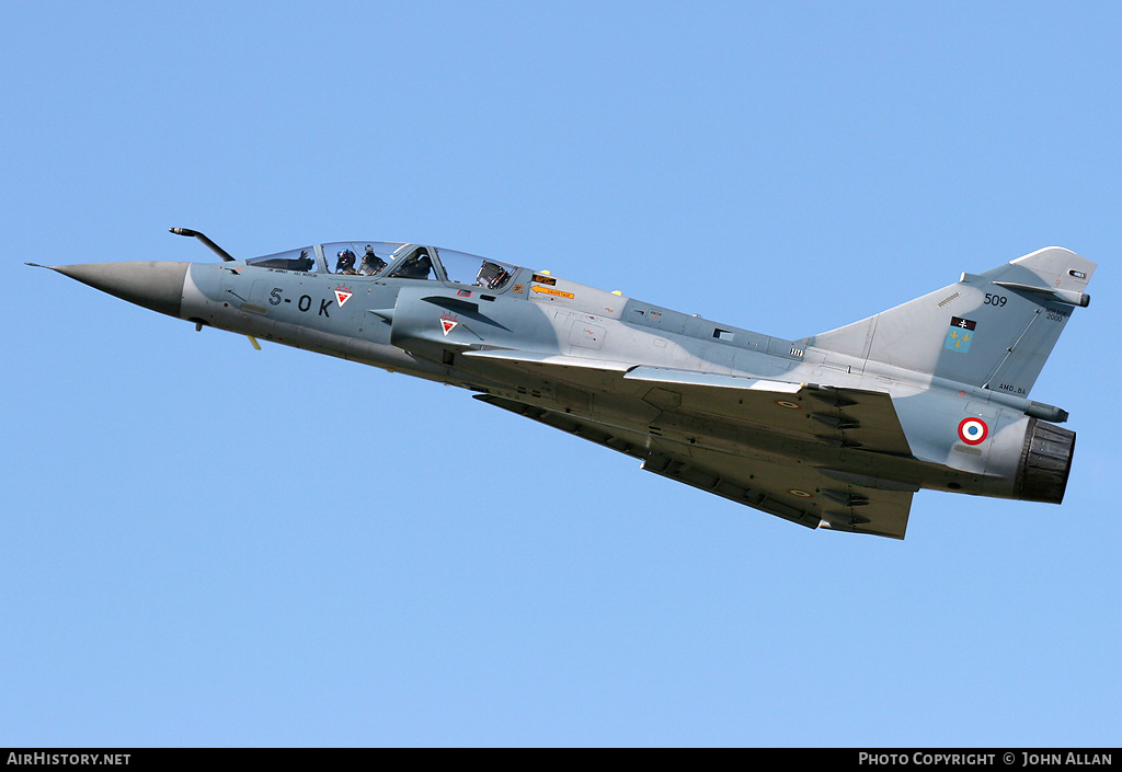 Aircraft Photo of 509 | Dassault Mirage 2000B | France - Air Force | AirHistory.net #91225