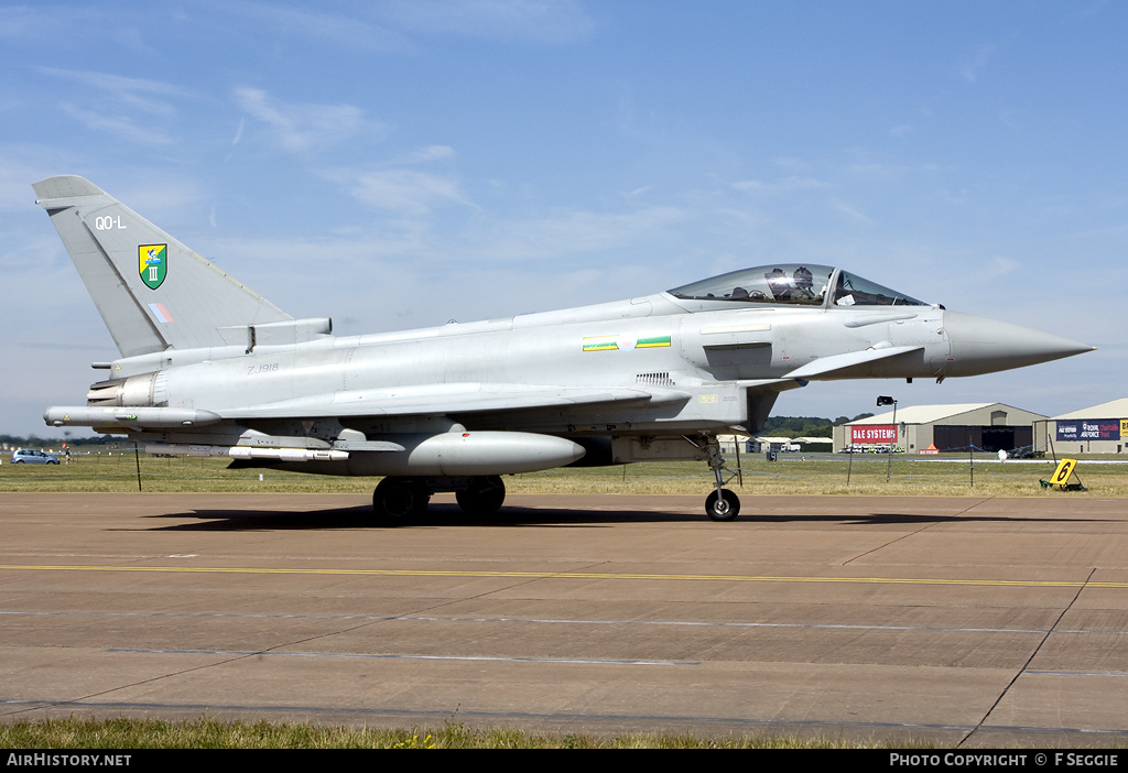 Aircraft Photo of ZJ918 | Eurofighter EF-2000 Typhoon FGR4 | UK - Air Force | AirHistory.net #91331