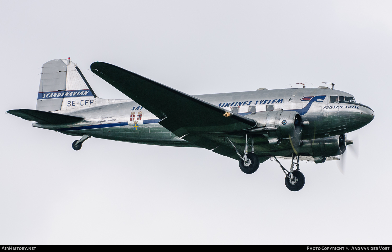 Aircraft Photo of SE-CFP | Douglas C-47A Skytrain | Flygande Veteraner | Scandinavian Airlines System - SAS | AirHistory.net #91339
