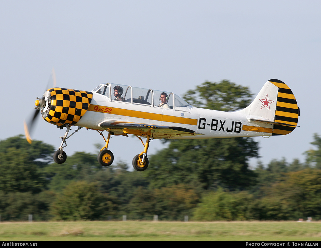 Aircraft Photo of G-BXJB | Yakovlev Yak-52 | Soviet Union - Air Force | AirHistory.net #91413