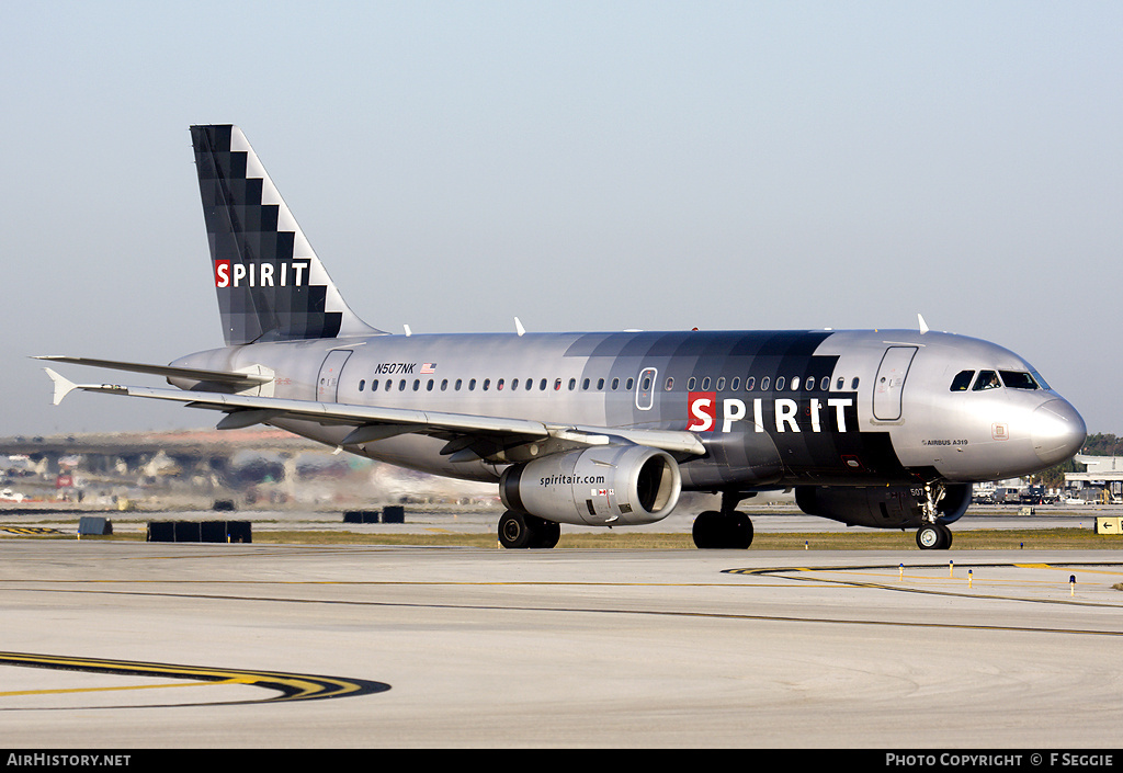 Aircraft Photo of N507NK | Airbus A319-132 | Spirit Airlines | AirHistory.net #91661