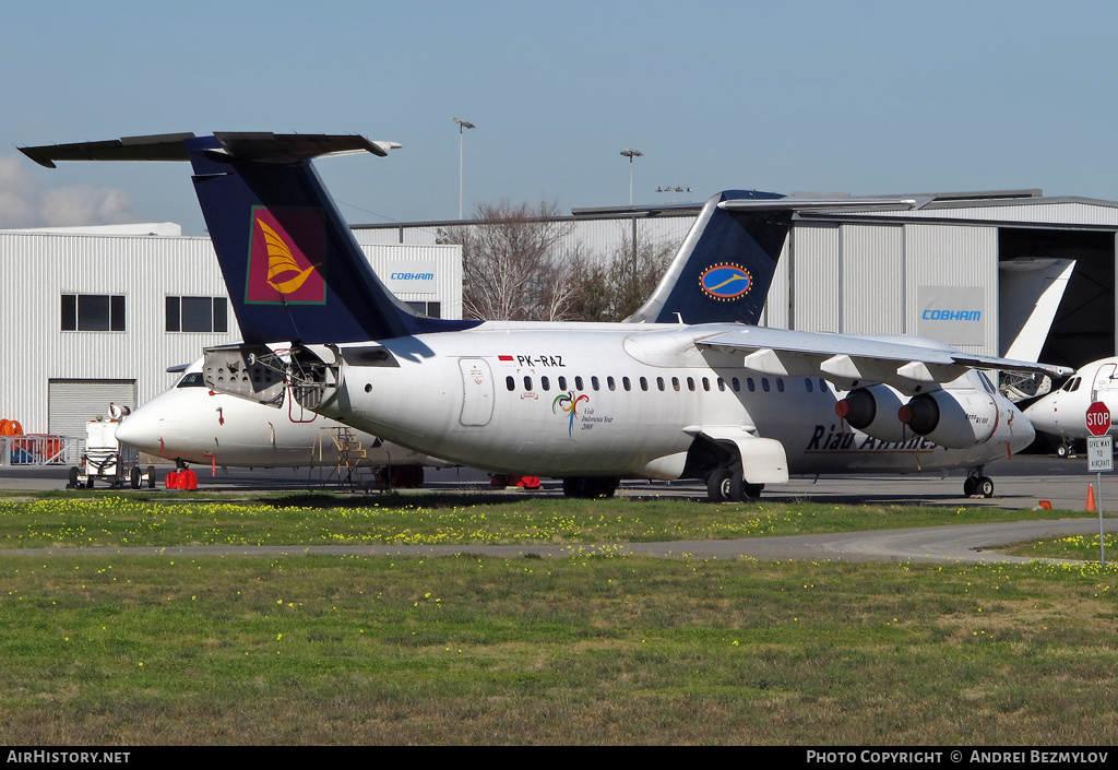 Aircraft Photo of PK-RAZ | British Aerospace Avro 146-RJ100 | Riau Airlines | AirHistory.net #91670