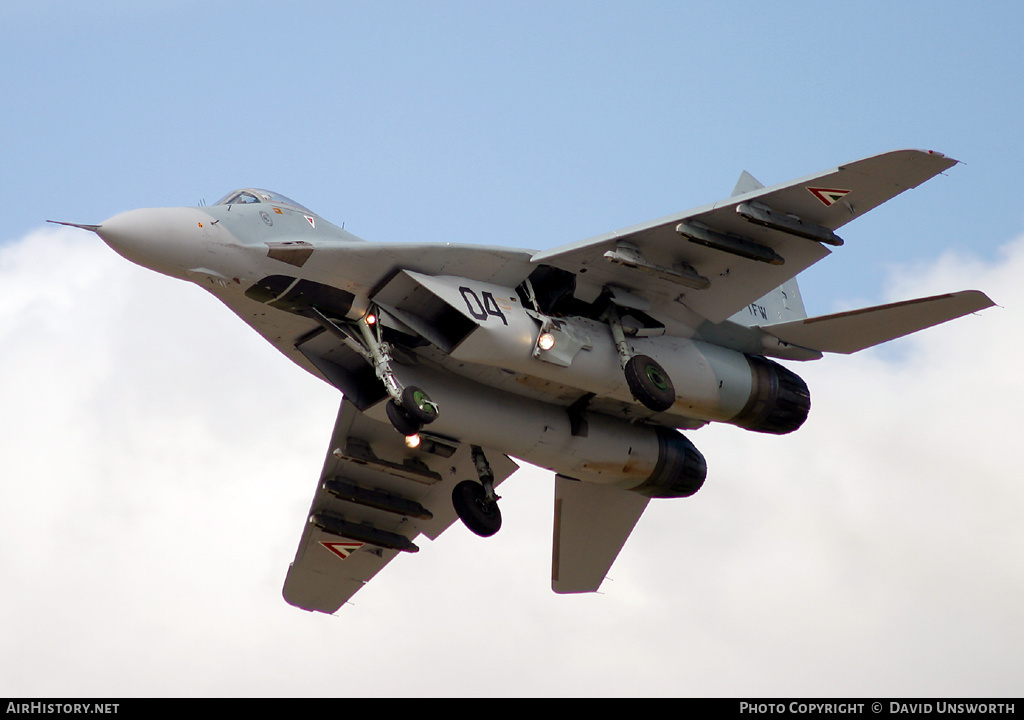 Aircraft Photo of 04 | Mikoyan-Gurevich MiG-29A (9-12A) | Hungary - Air Force | AirHistory.net #91683