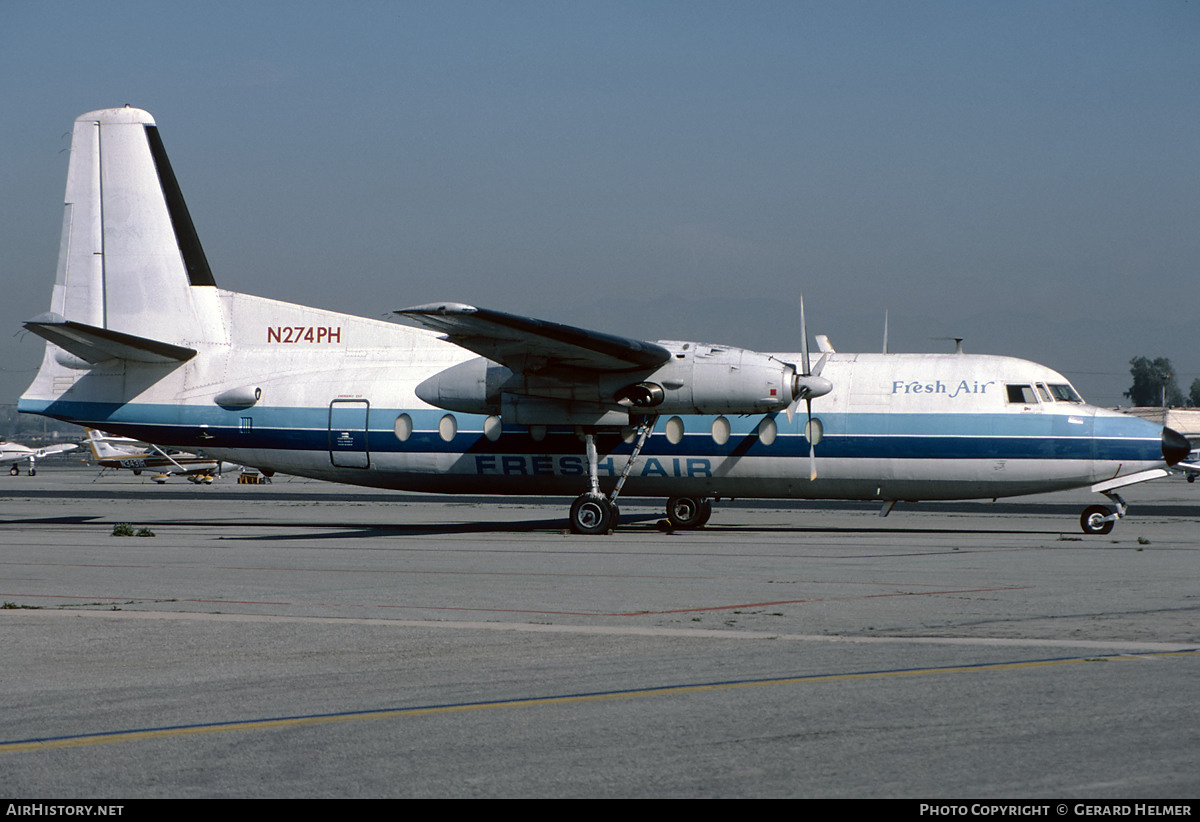 Aircraft Photo of N274PH | Fairchild F-27J | Fresh Air | AirHistory.net #91735