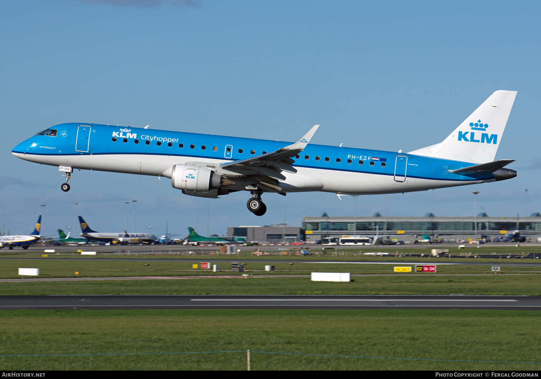 Aircraft Photo of PH-EZF | Embraer 190STD (ERJ-190-100STD) | KLM Cityhopper | AirHistory.net #91772