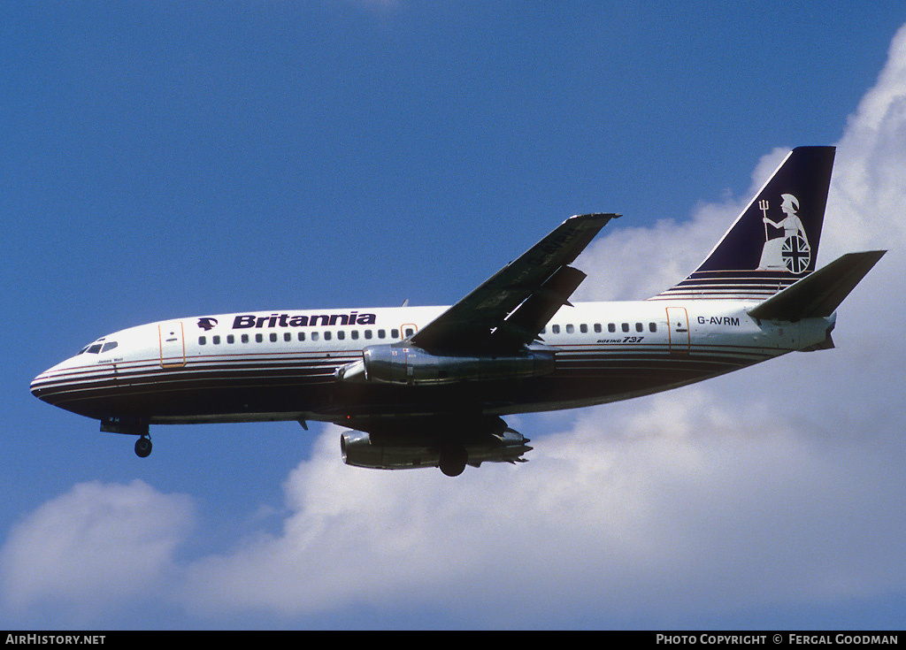 Aircraft Photo of G-AVRM | Boeing 737-204 | Britannia Airways | AirHistory.net #91864
