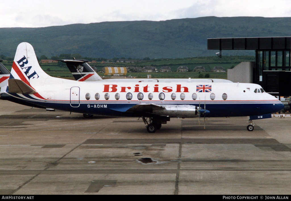 Aircraft Photo of G-AOHM | Vickers 802 Viscount | British Air Ferries - BAF | AirHistory.net #91871