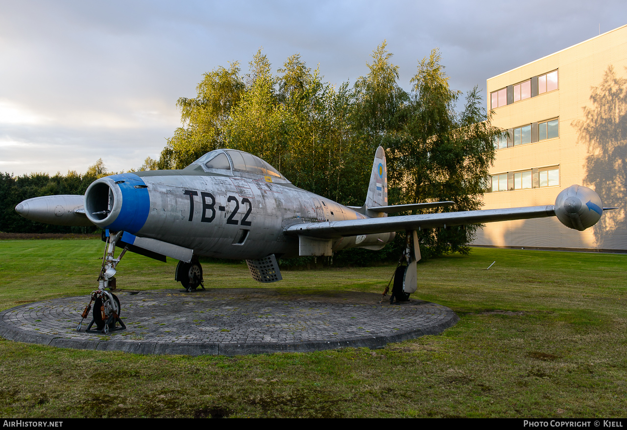 Aircraft Photo of K-167 | Republic F-84G Thunderjet | Netherlands - Air Force | AirHistory.net #91918
