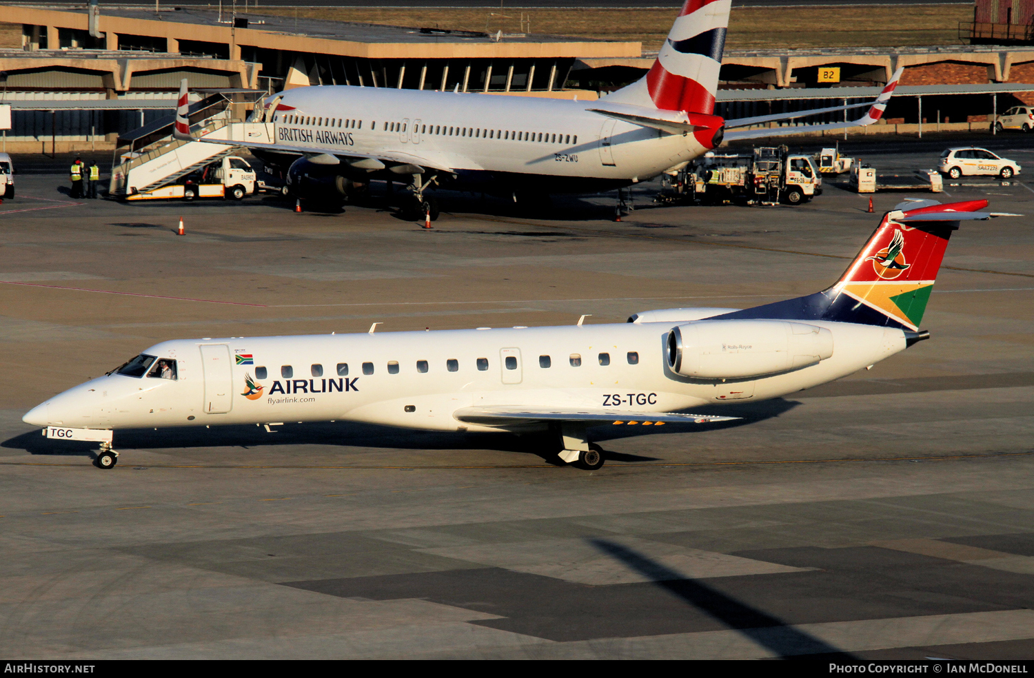 Aircraft Photo of ZS-TGC | Embraer ERJ-135ER (EMB-135ER) | Airlink | AirHistory.net #91934