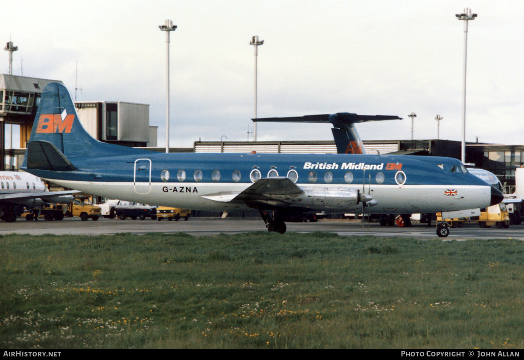Aircraft Photo of G-AZNA | Vickers 813 Viscount | British Midland Airways - BMA | AirHistory.net #91935