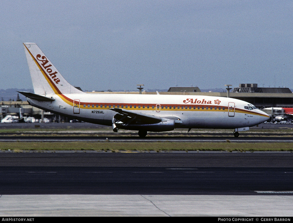 Aircraft Photo of N726AL | Boeing 737-297 | Aloha Airlines | AirHistory.net #92026