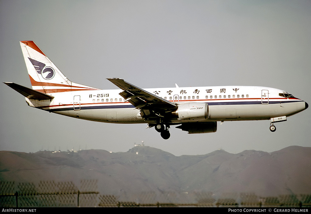 Aircraft Photo of B-2519 | Boeing 737-3Z0 | China Southwest Airlines | AirHistory.net #92141