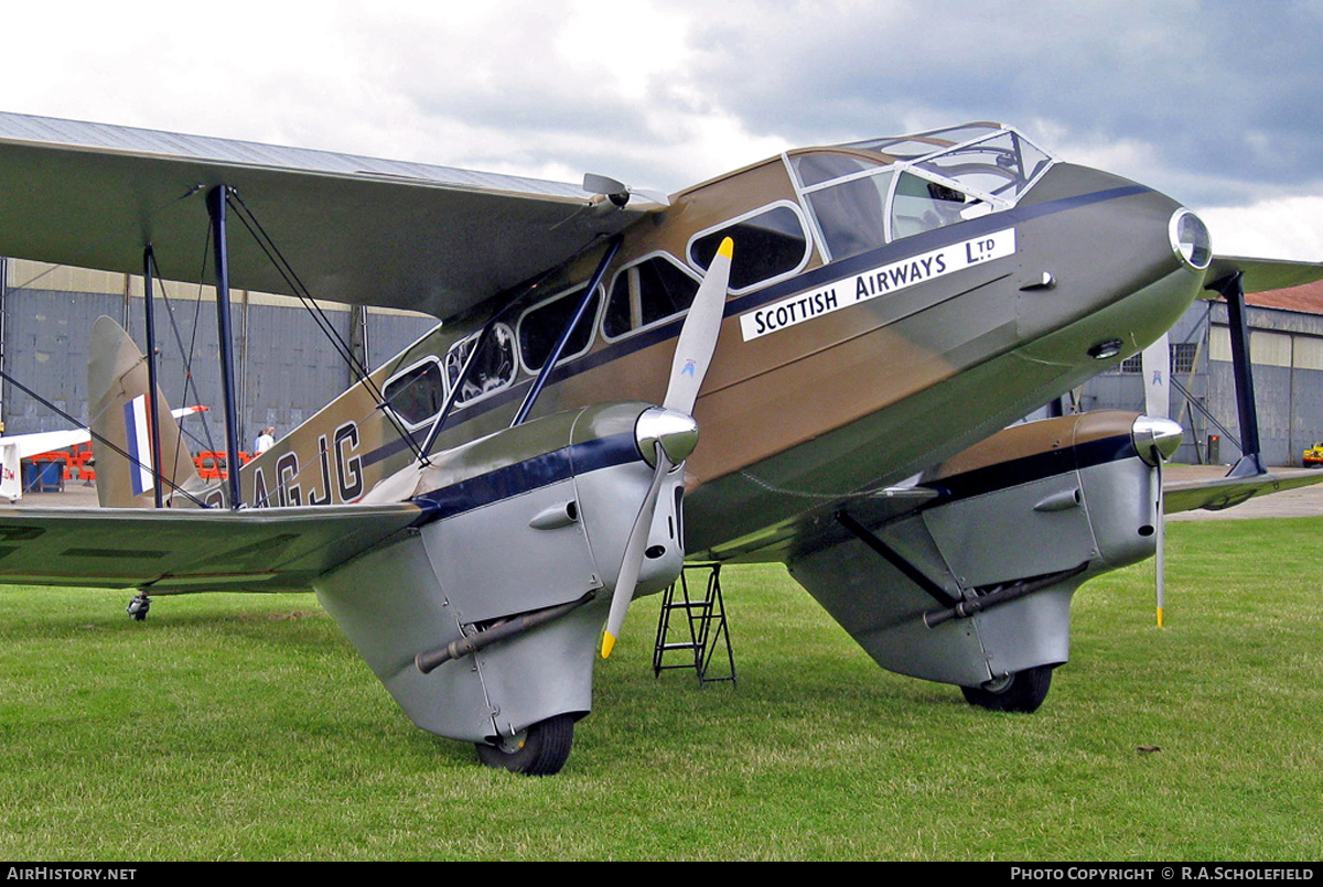 Aircraft Photo of G-AGJG | De Havilland D.H. 89A Dragon Rapide | Scottish Airways | AirHistory.net #92169