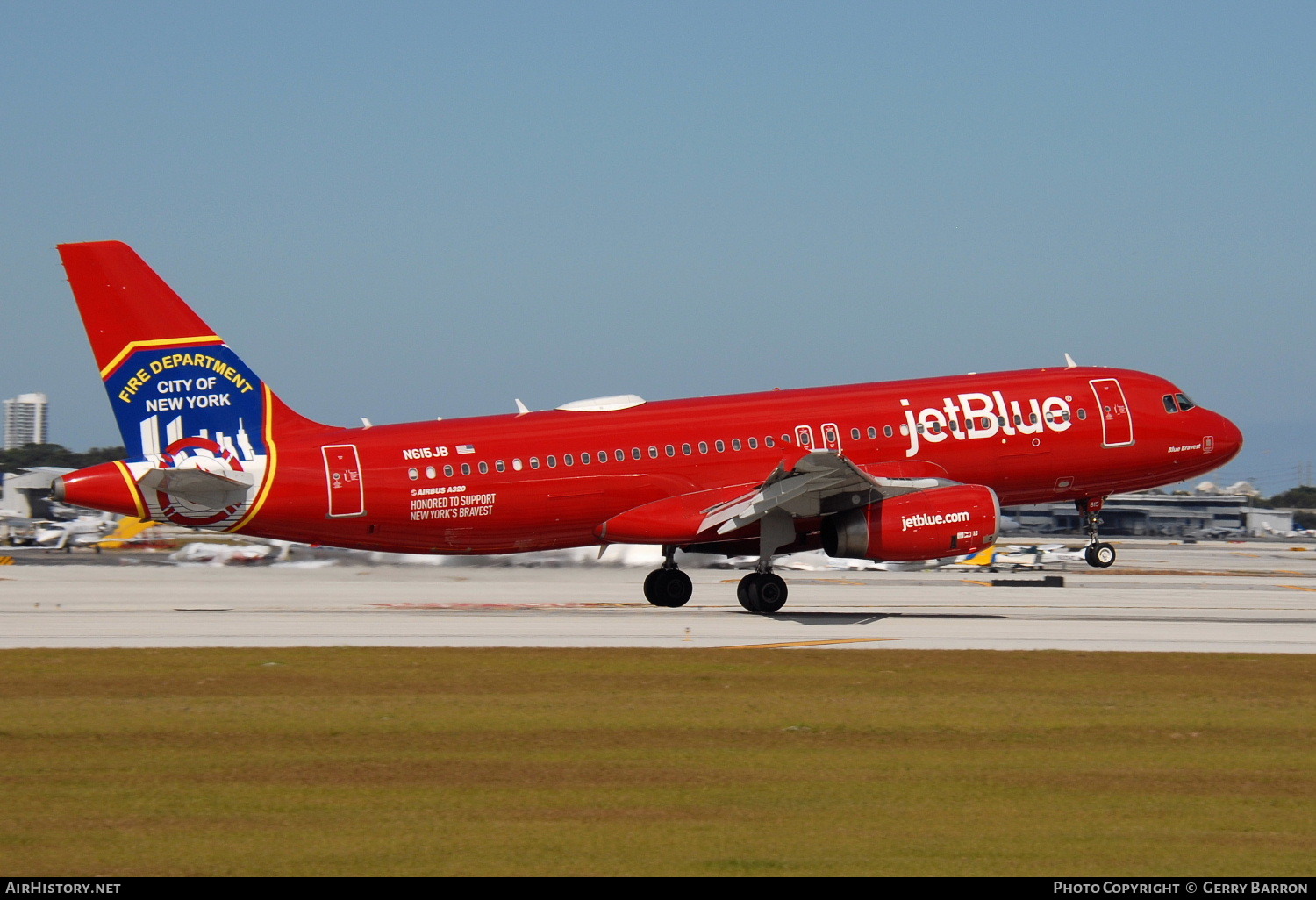 Aircraft Photo of N615JB | Airbus A320-232 | JetBlue Airways | AirHistory.net #92170