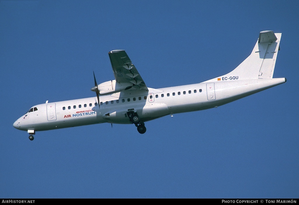 Aircraft Photo of EC-GQU | ATR ATR-72-201 | Iberia Regional | AirHistory.net #92216