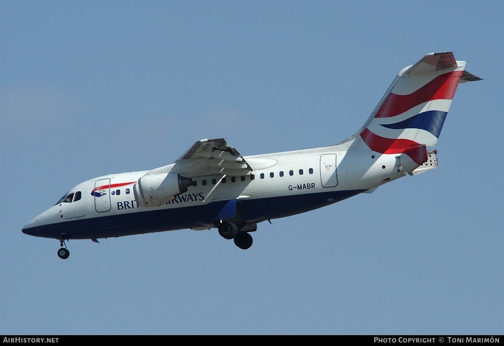 Aircraft Photo of G-MABR | British Aerospace BAe-146-100 | British Airways | AirHistory.net #92221