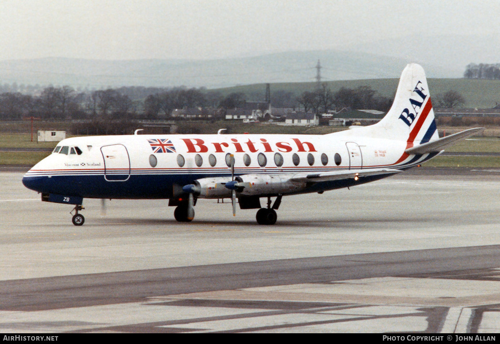 Aircraft Photo of G-CSZB | Vickers 807 Viscount | British Air Ferries - BAF | AirHistory.net #92259