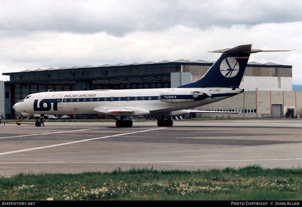 Aircraft Photo of SP-LHE | Tupolev Tu-134A | LOT Polish Airlines - Polskie Linie Lotnicze | AirHistory.net #92272