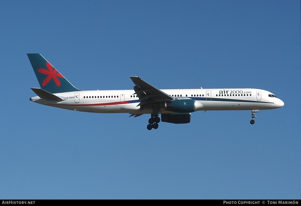 Aircraft Photo of G-OOOZ | Boeing 757-236 | Air 2000 | AirHistory.net #92310