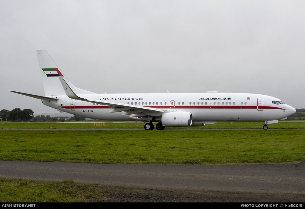 Aircraft Photo of A6-AUH | Boeing 737-8EX BBJ2 | United Arab Emirates Government | AirHistory.net #92330