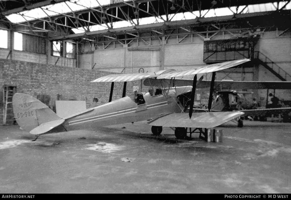 Aircraft Photo of OO-SOC | De Havilland D.H. 82A Tiger Moth II | Ecole d'Aviation Civile / Burgerluchtvaartschool | AirHistory.net #92338