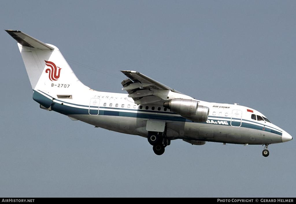 Aircraft Photo of B-2707 | British Aerospace BAe-146-100 | Air China | AirHistory.net #92406