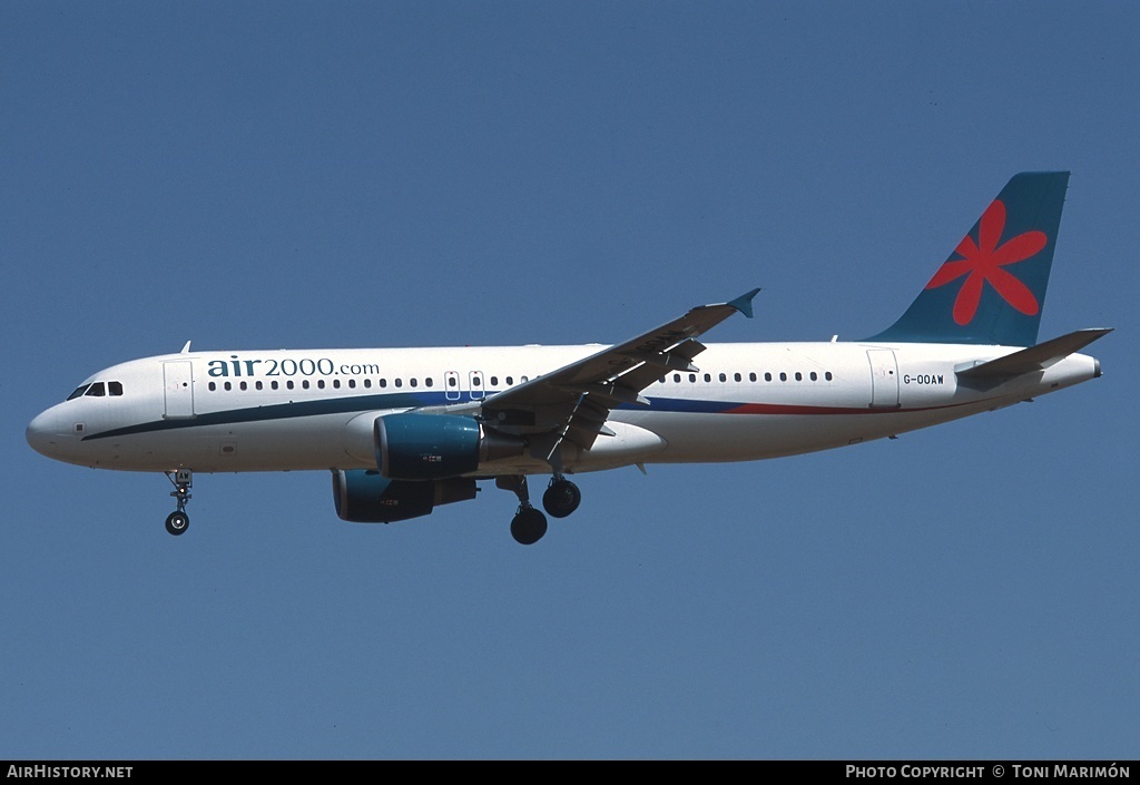 Aircraft Photo of G-OOAW | Airbus A320-214 | Air 2000 | AirHistory.net #92445