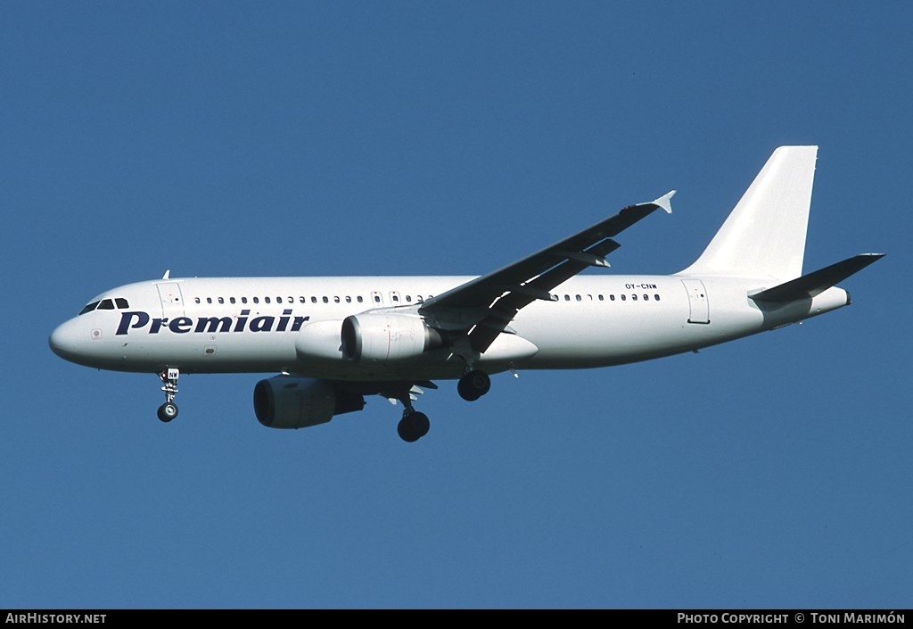 Aircraft Photo of OY-CNW | Airbus A320-212 | Premiair | AirHistory.net #92447