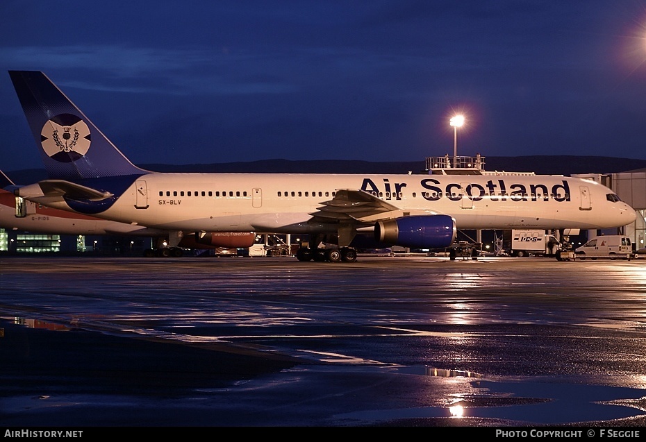 Aircraft Photo of SX-BLV | Boeing 757-2G5 | Air-Scotland | AirHistory.net #92463