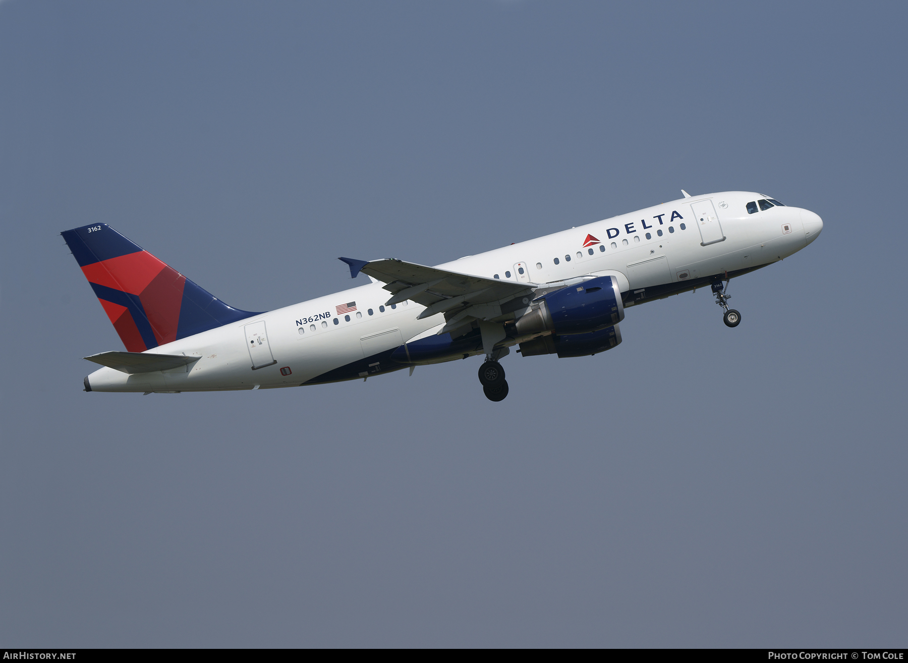 Aircraft Photo of N362NB | Airbus A319-114 | Delta Air Lines | AirHistory.net #92491