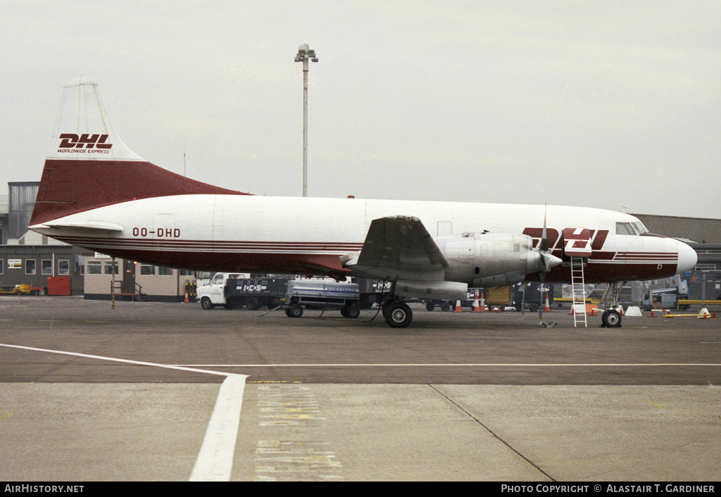 Aircraft Photo of OO-DHD | Convair 580 | DHL Worldwide Express | AirHistory.net #92564