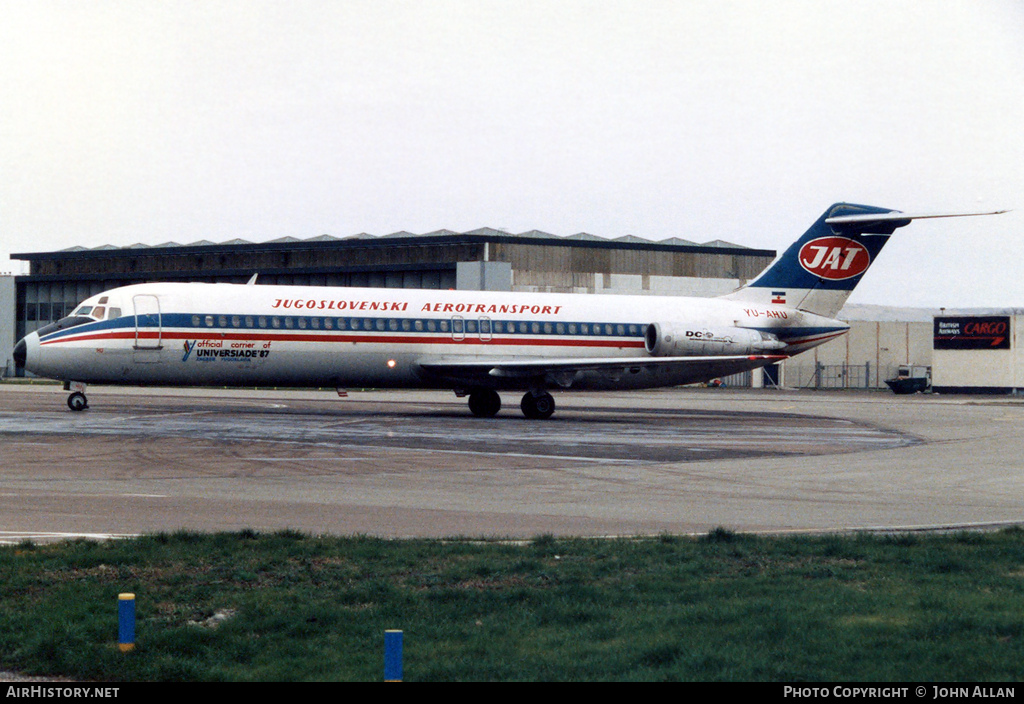 Aircraft Photo of YU-AHU | McDonnell Douglas DC-9-32 | JAT Yugoslav Airlines - Jugoslovenski Aerotransport | AirHistory.net #92584