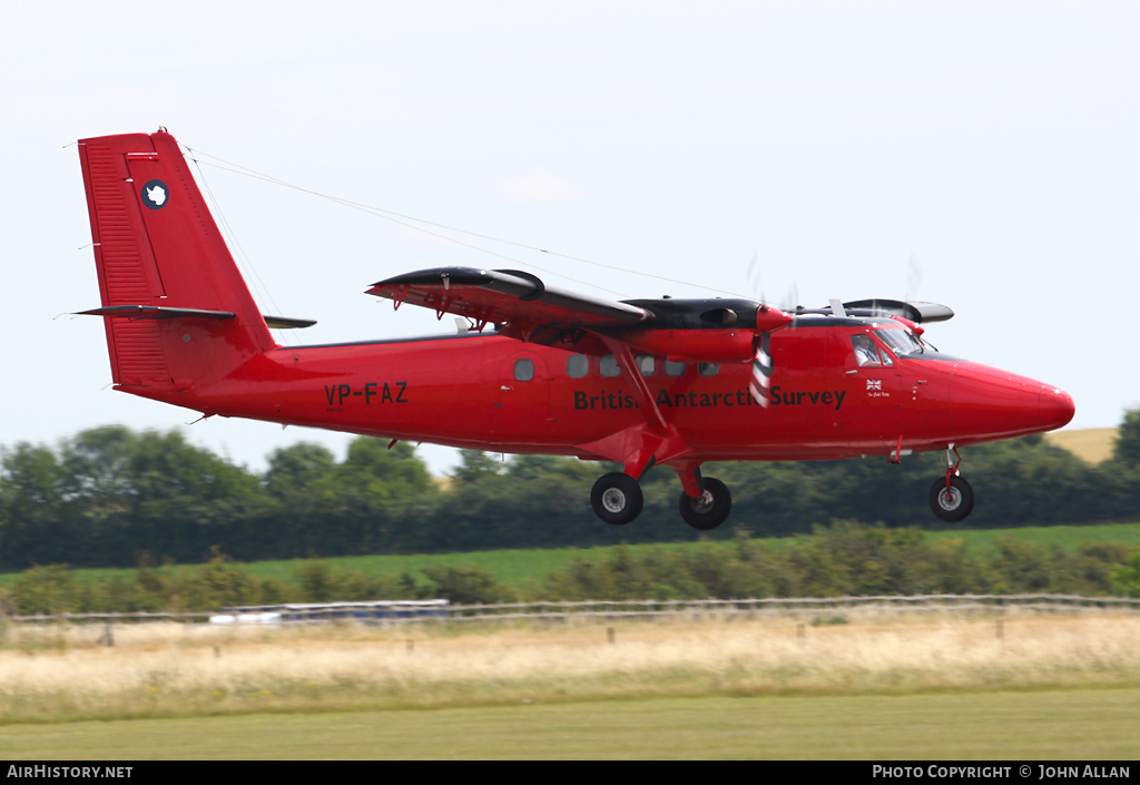 Aircraft Photo of VP-FAZ | De Havilland Canada DHC-6-300 Twin Otter | British Antarctic Survey | AirHistory.net #92596