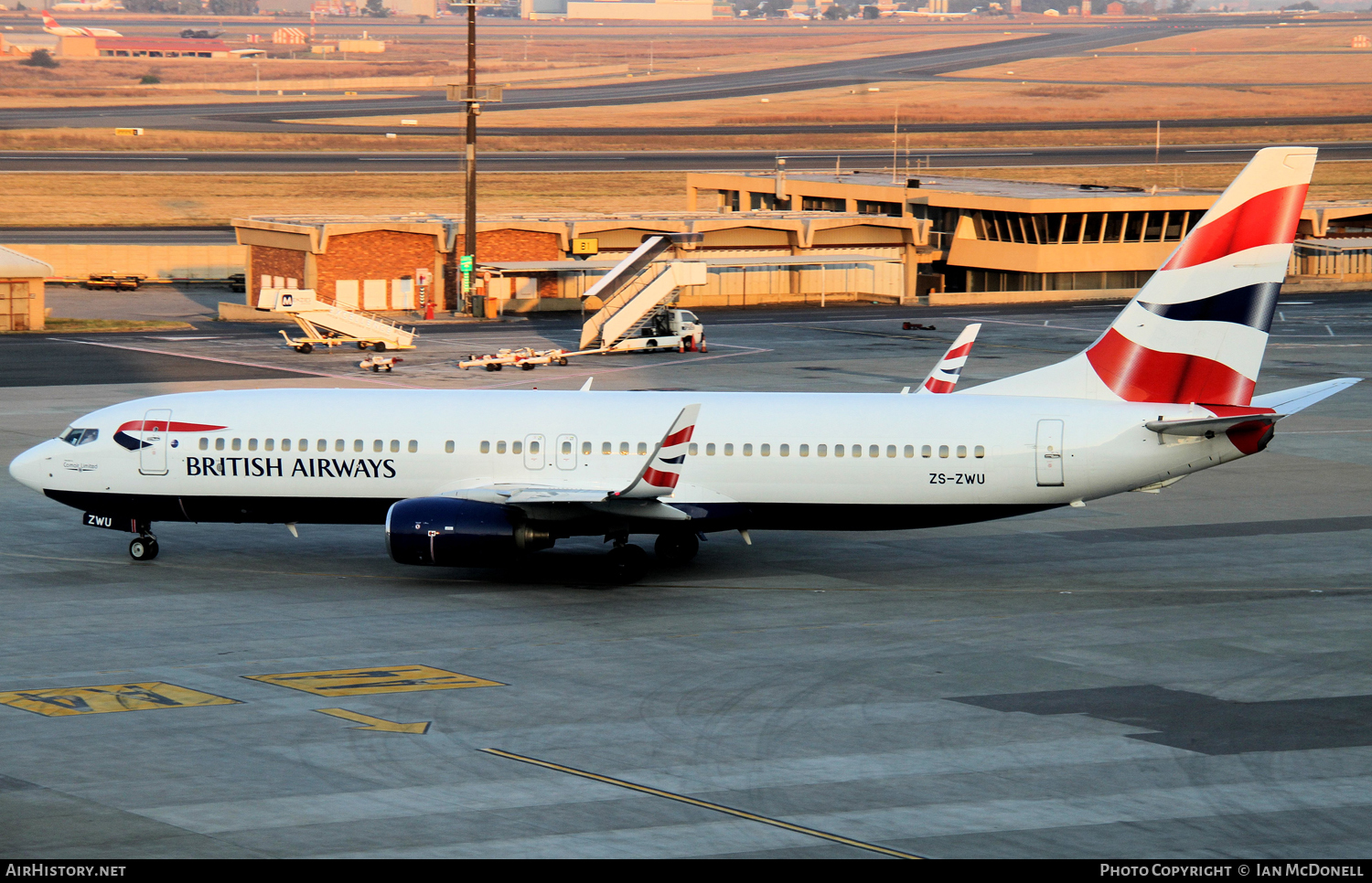 Aircraft Photo of ZS-ZWU | Boeing 737-8BK | British Airways | AirHistory.net #92622