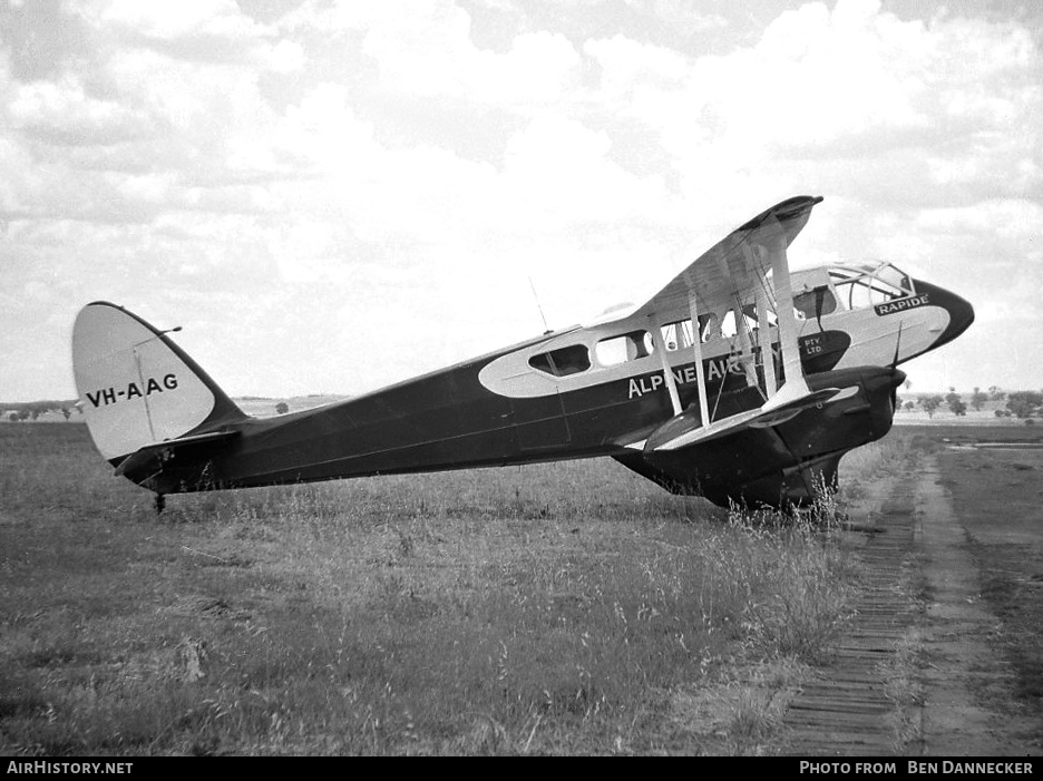 Aircraft Photo of VH-AAG | De Havilland D.H. 89A Dragon Rapide Mk.3 | Alpine Airways | AirHistory.net #92628