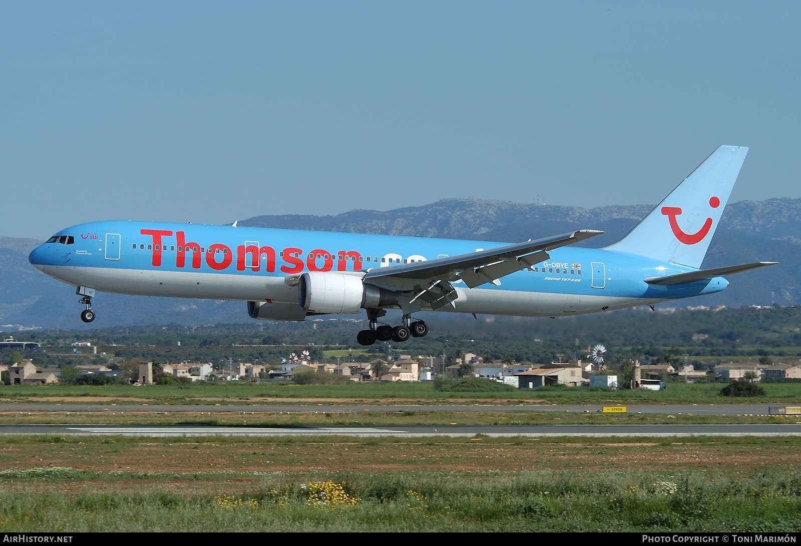 Aircraft Photo of G-OBYE | Boeing 767-304/ER | Thomson Holidays | AirHistory.net #92631