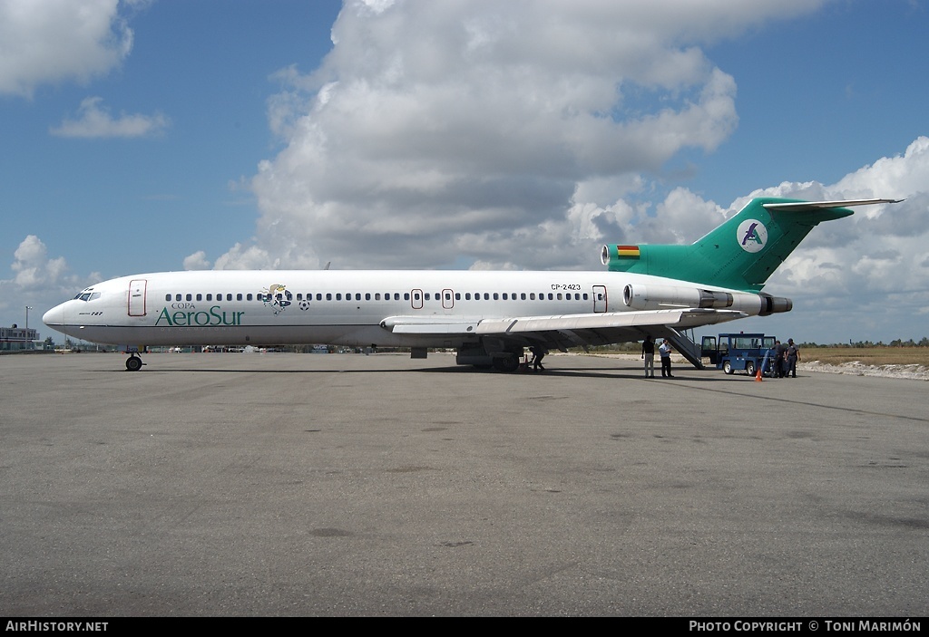 Aircraft Photo of CP-2423 | Boeing 727-264/Adv | AeroSur | AirHistory.net #92641
