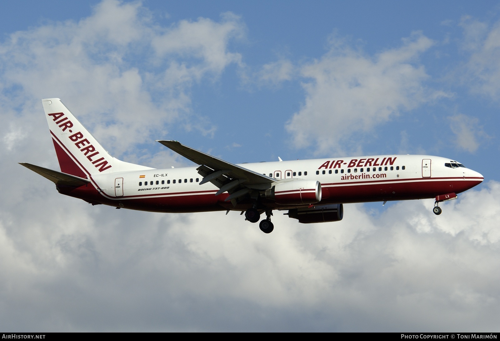 Aircraft Photo of EC-ILX | Boeing 737-86N | Air Berlin | AirHistory.net #92651