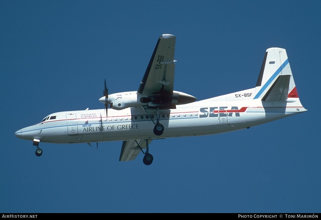 Aircraft Photo of SX-BSF | Fokker 50 | South East European Airlines - SEEA | AirHistory.net #92654