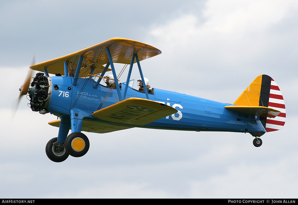 Aircraft Photo of N1731B | Boeing PT-13D Kaydet (E75) | USA - Army | AirHistory.net #92741