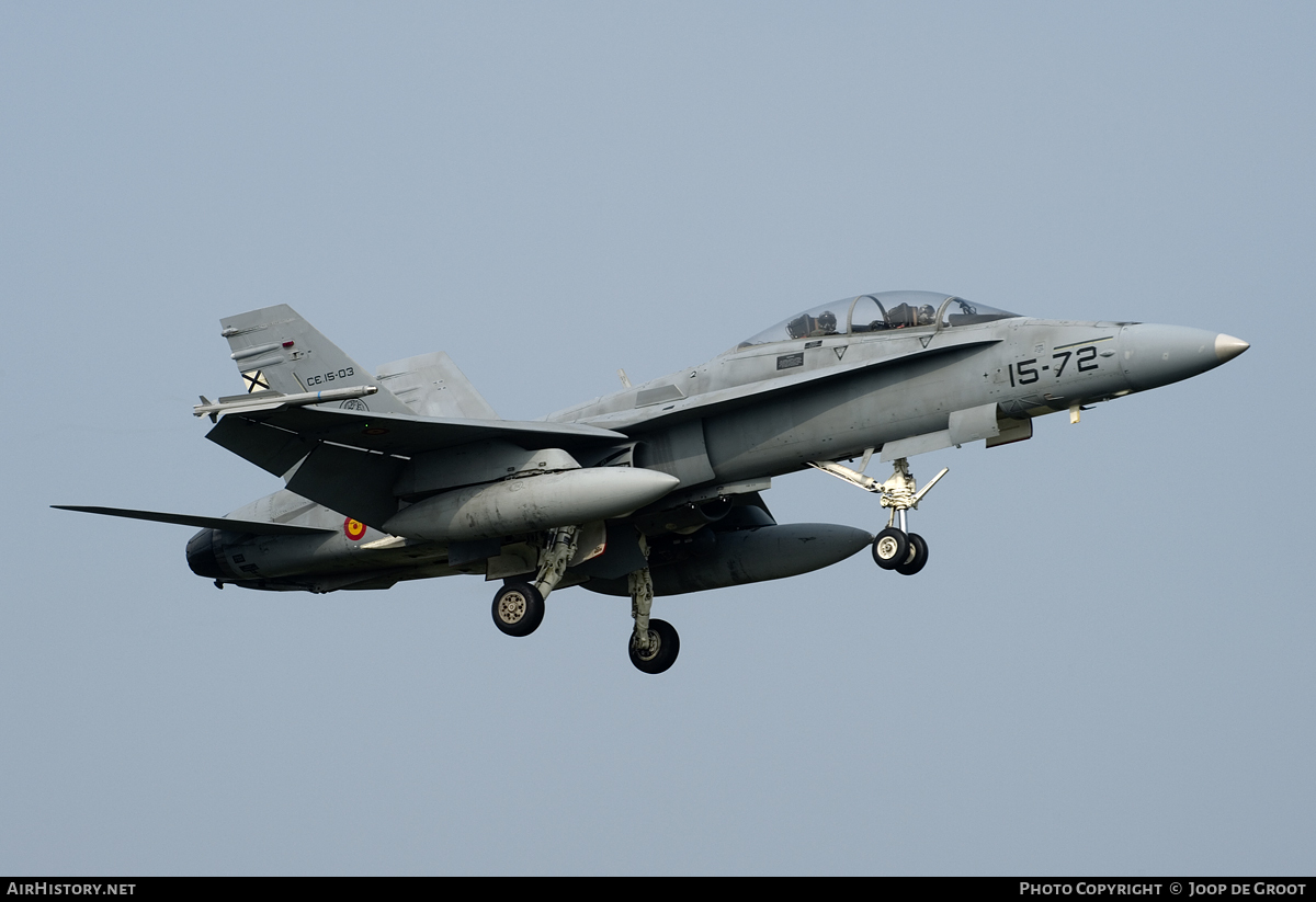 Aircraft Photo of CE15-03 | McDonnell Douglas EF-18B Hornet | Spain - Air Force | AirHistory.net #92859
