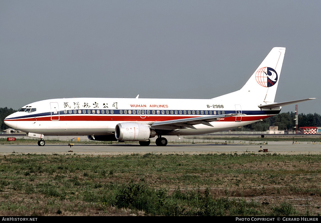 Aircraft Photo of B-2988 | Boeing 737-36R | Wuhan Airlines | AirHistory.net #92934