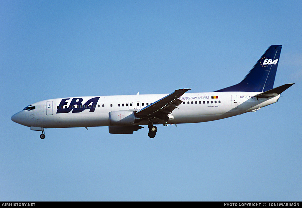 Aircraft Photo of OO-LTQ | Boeing 737-436 | EBA - Eurobelgian Airlines | AirHistory.net #92968