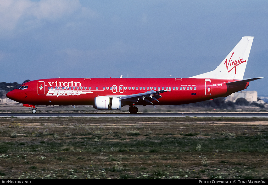 Aircraft Photo of EI-TVA | Boeing 737-43Q | Virgin Express | AirHistory.net #92990