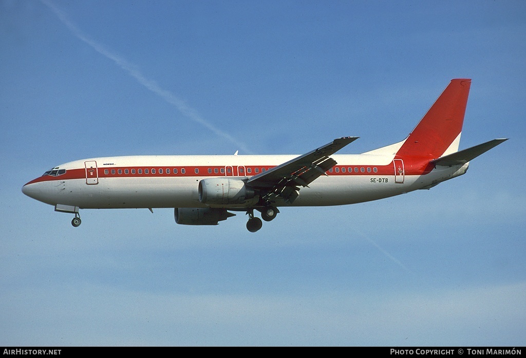 Aircraft Photo of SE-DTB | Boeing 737-4Y0 | Nordic East Airways - NEA | AirHistory.net #93047