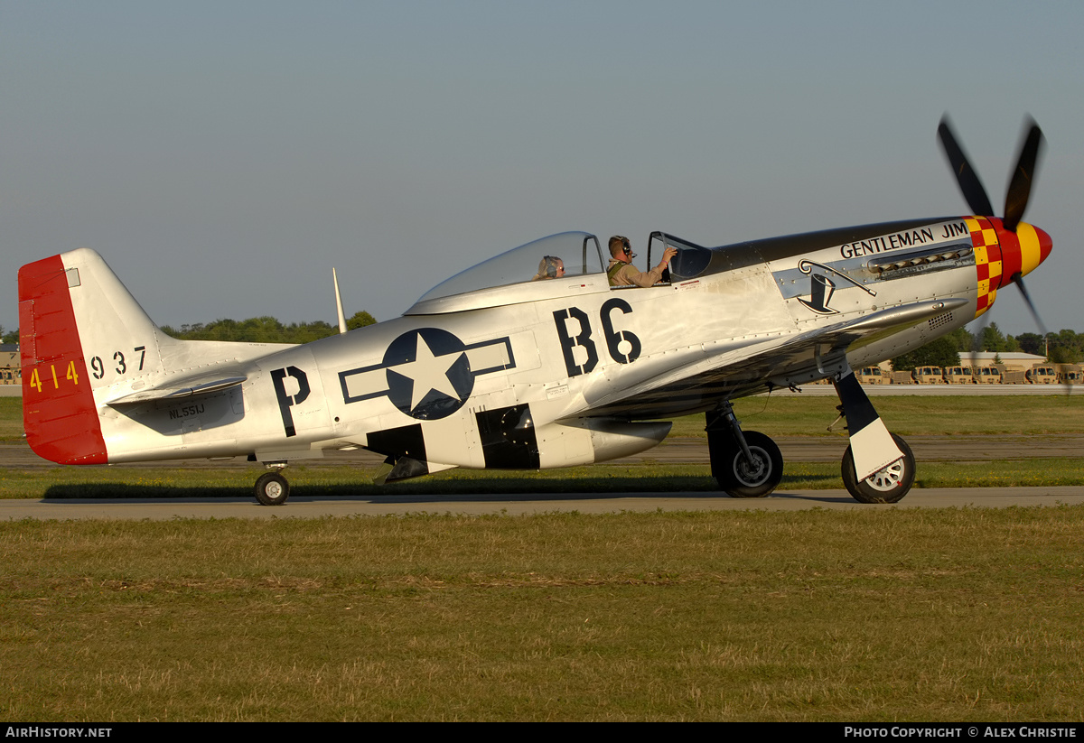 Aircraft Photo of N551J / NL551J / 414937 | North American P-51D Mustang | USA - Air Force | AirHistory.net #93187