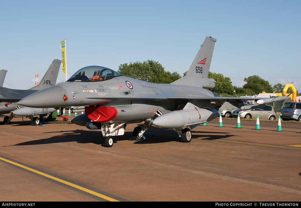 Aircraft Photo of 658 | General Dynamics F-16AM Fighting Falcon | Norway - Air Force | AirHistory.net #93219